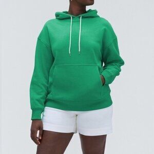 Everlane The Track Organic Cotton Popover Sweatshirt Hoodie Mint Green XS